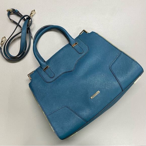 Rebecca Minkoff Amourous Purse Satchel Leather Handbag Crossbody Shoulder Bag - Picture 1 of 12